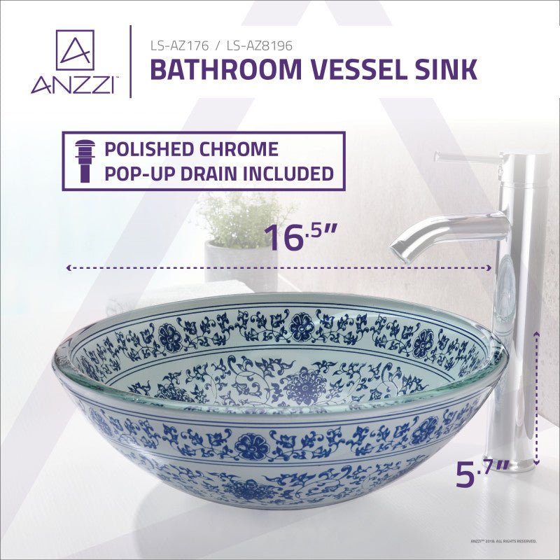 Cadence Series Vessel Sink in Décor White