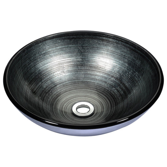 Stellar Series Deco-Glass Vessel Sink in Precious Storm