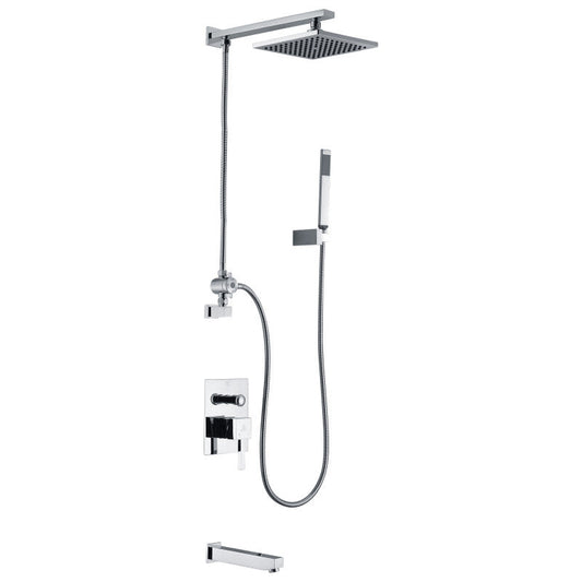 SH-AZ013 - Byne 1-Handle 1-Spray Tub and Shower Faucet with Sprayer Wand in Polished Chrome