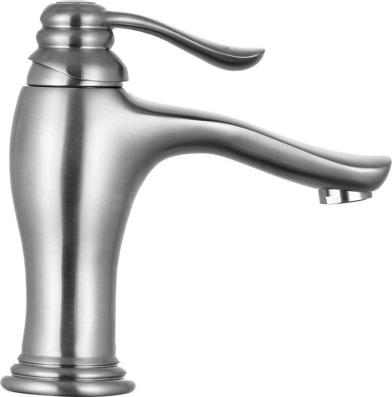 Anfore Single Hole Single Handle Bathroom Faucet in Brushed Nickel