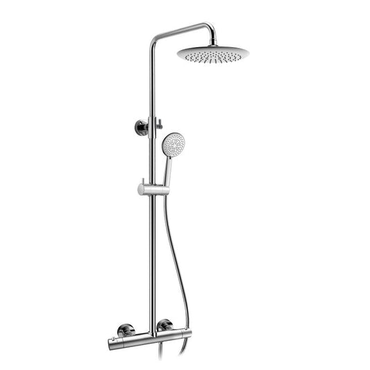 Heavy Rainfall Stainless Steel Shower Bar with Hand Sprayer in Polished Chrome