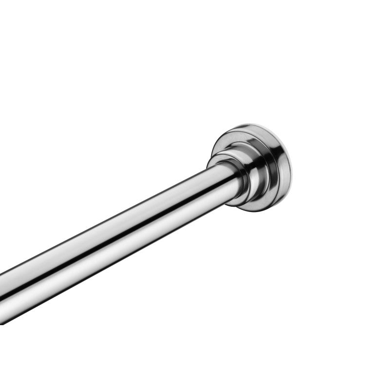 ANZZI 48-88 Inches Shower Curtain Rod with Shower Hooks in Polished Chrome | Adjustable Tension Shower Doorway Curtain Rod | Rust Resistant No Drilling Anti-Slip Bar for Bathroom | AC-AZSR88CH