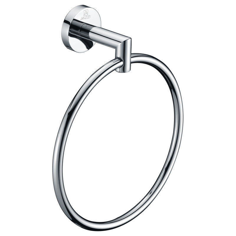 Caster 2 Series Towel Ring in Polished Chrome