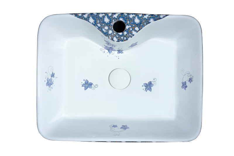 Cotta Series Ceramic Vessel Sink in Blue