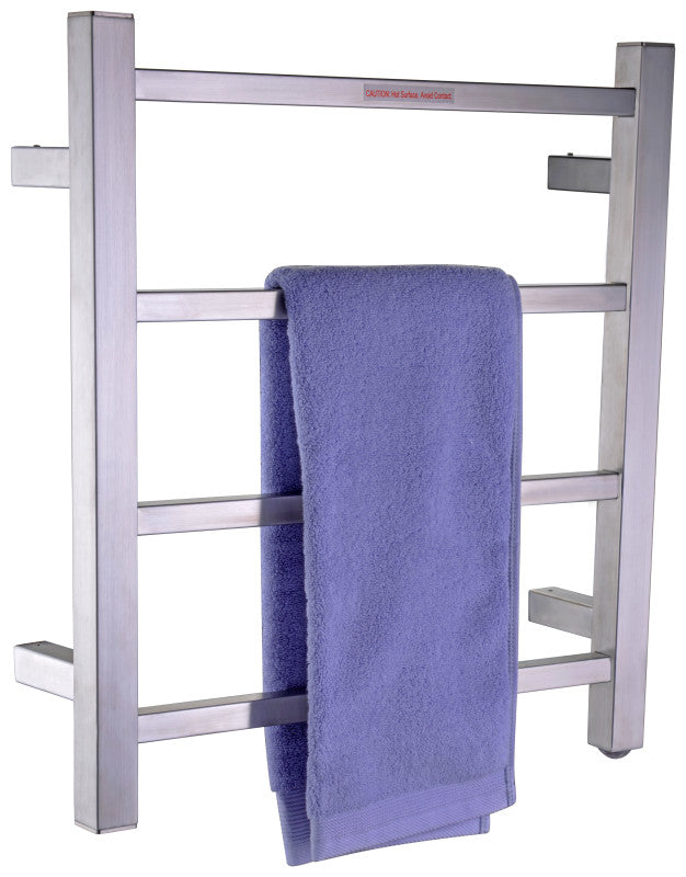 Magnus Series 4-Bar Stainless Steel Wall Mounted Electric Towel Warmer Rack in Brushed Nickel