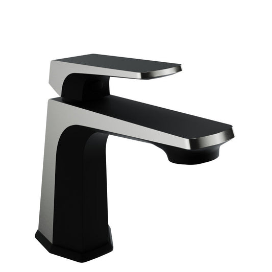 ANZZI Single Handle Single Hole Bathroom Faucet With Pop-up Drain in Matte Black & Brushed Nickel