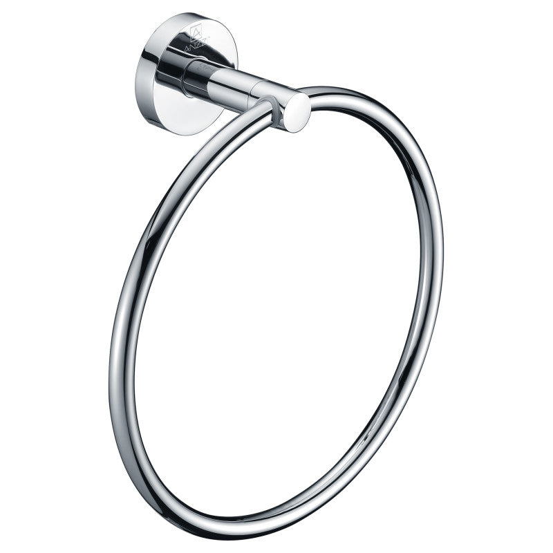 AC-AZ005 - Caster Series Towel Ring in Polished Chrome