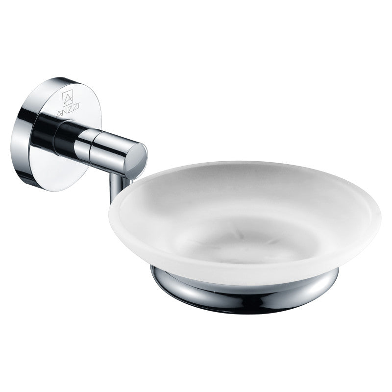 Caster Series Soap Dish in Brushed Nickel
