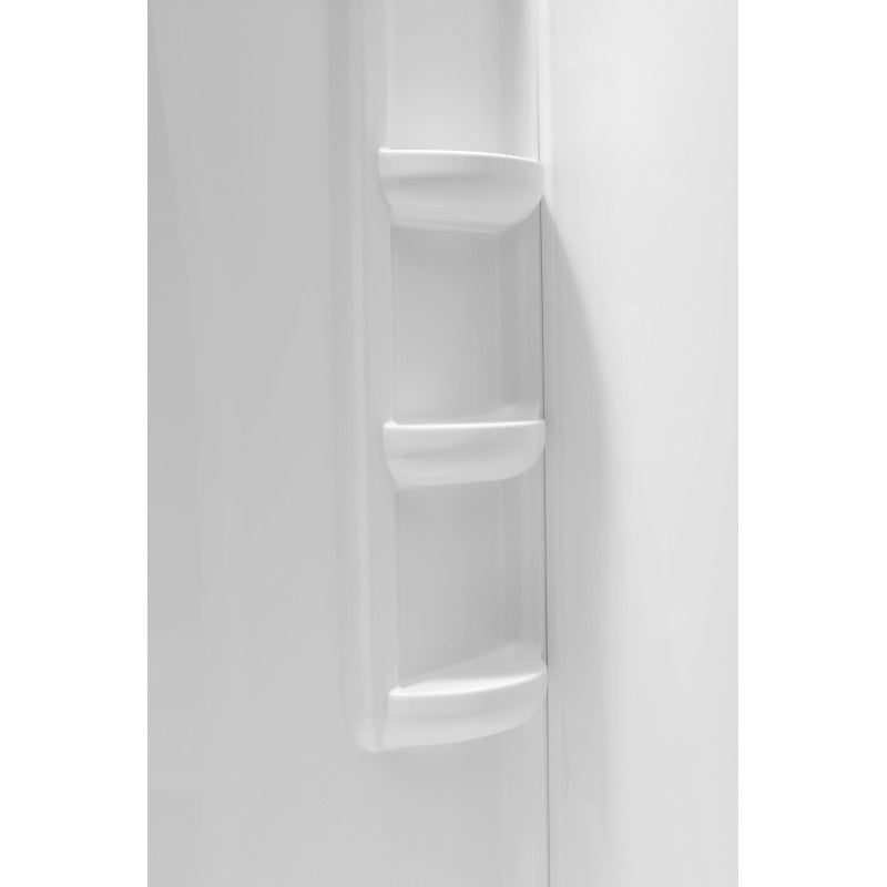 Lex-Class 60 in. x 36 in. x 74 in. 3-piece DIY Friendly Alcove Shower Surround in White