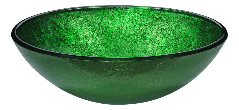 Gardena Series Deco-Glass Vessel Sink in Celestial Green