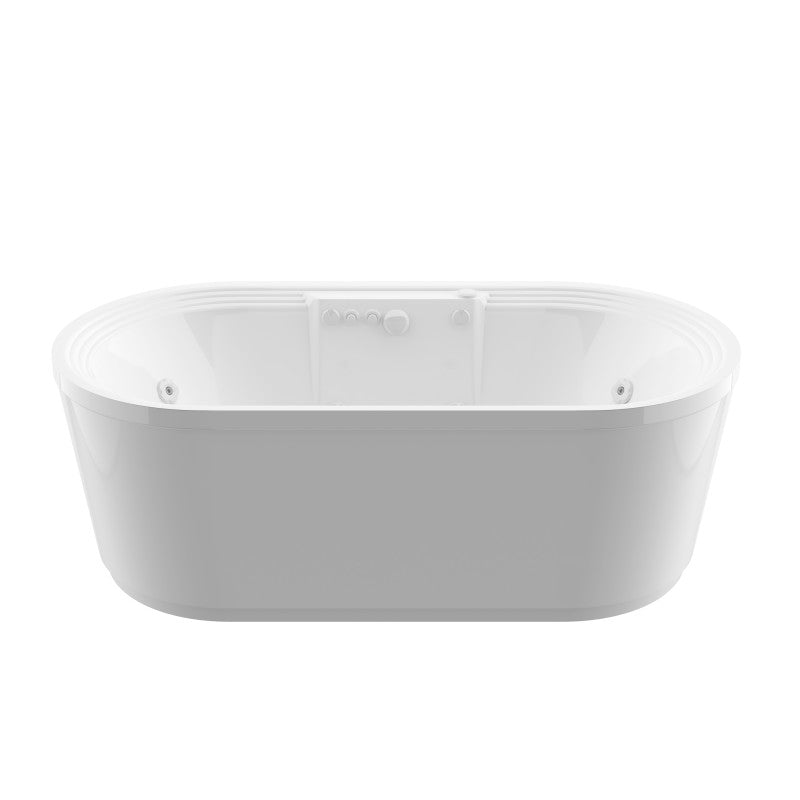 Atlantis Whirlpools Royale 34 x 67 Oval Freestanding Air & Whirlpool Water Jetted Bathtub