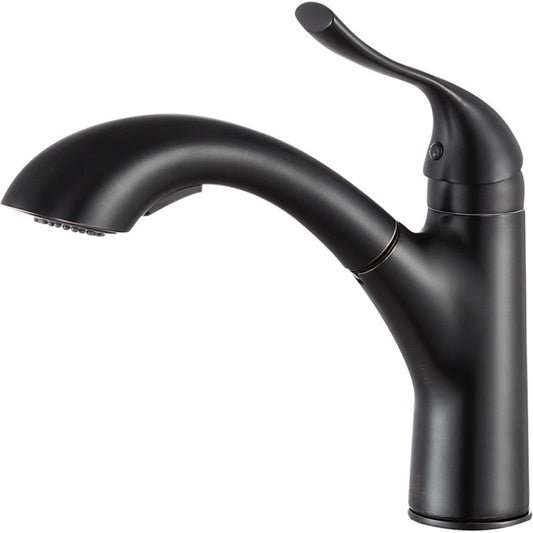 Di Piazza Single-Handle Pull-Out Sprayer Kitchen Faucet in Oil Rubbed Bronze