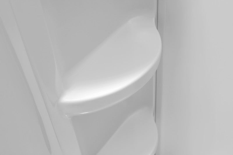 Vasu 60 in. x 36 in. x 60 in. 3-piece DIY Friendly Alcove Shower Surround in White