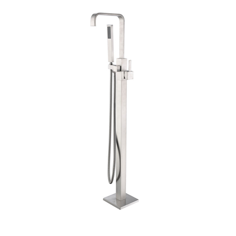 Victoria 2-Handle Claw Foot Tub Faucet with Hand Shower in Brushed Nickel