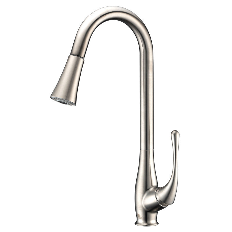 KF-AZ042 - Singer Series Single-Handle Pull-Down Sprayer Kitchen Faucet in Brushed Nickel