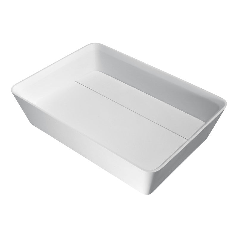 Sharon Solid Surface Vessel Sink in Matte White
