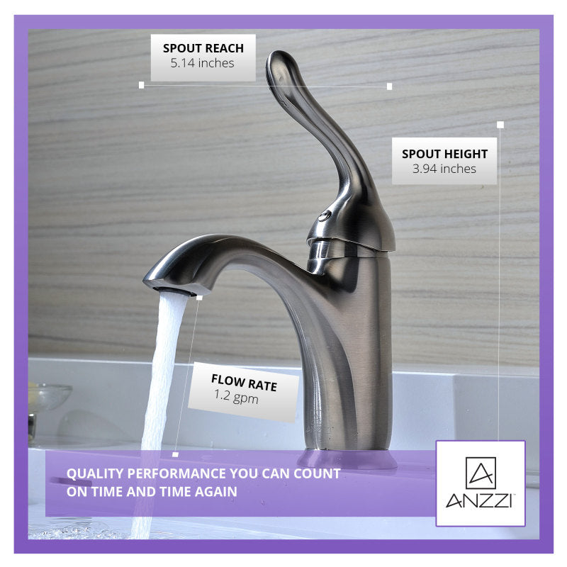 Arc Series Single Hole Single-Handle Low-Arc Bathroom Faucet in Brushed Nickel