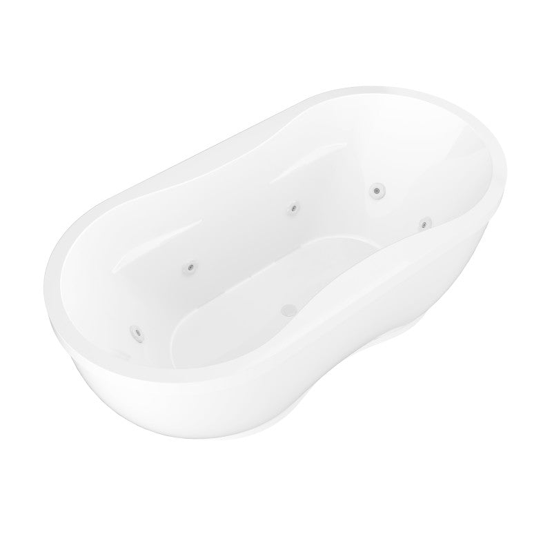 Atlantis Whirlpools Embrace 34 x 71 Oval Freestanding Whirlpool Jetted Bathtub