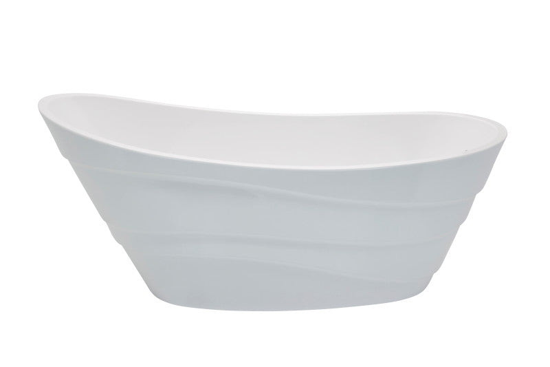 FT-AZ084 - Stratus 5.6 ft. Acrylic Reversible Drain Freestanding Bathtub in Glossy White