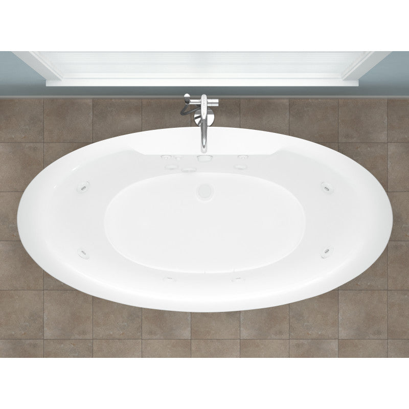 Atlantis Whirlpools Suisse 34 x 68 Oval Freestanding Whirlpool Jetted Bathtub