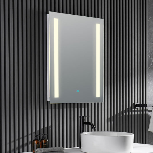 BA-LMDFV002WH - Mantra 30 in. x 24 in. Frameless LED Bathroom Mirror
