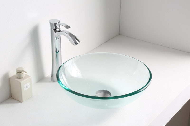 Mythic Series Vessel Sink in Lustrous Clear