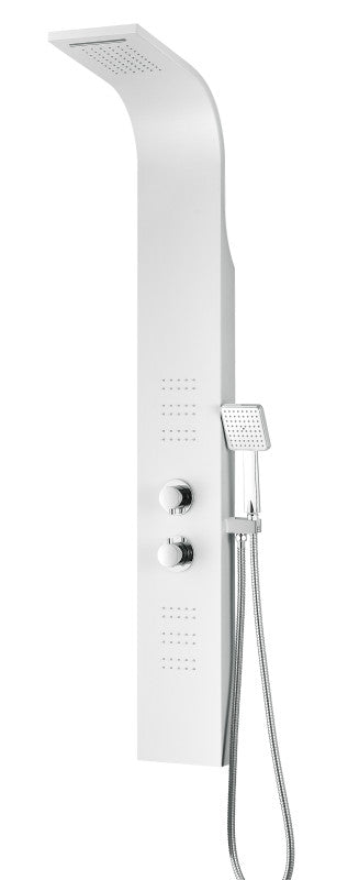 Arena Series 60 in. Full Body Shower Panel System with Heavy Rain Shower and Spray Wand in White