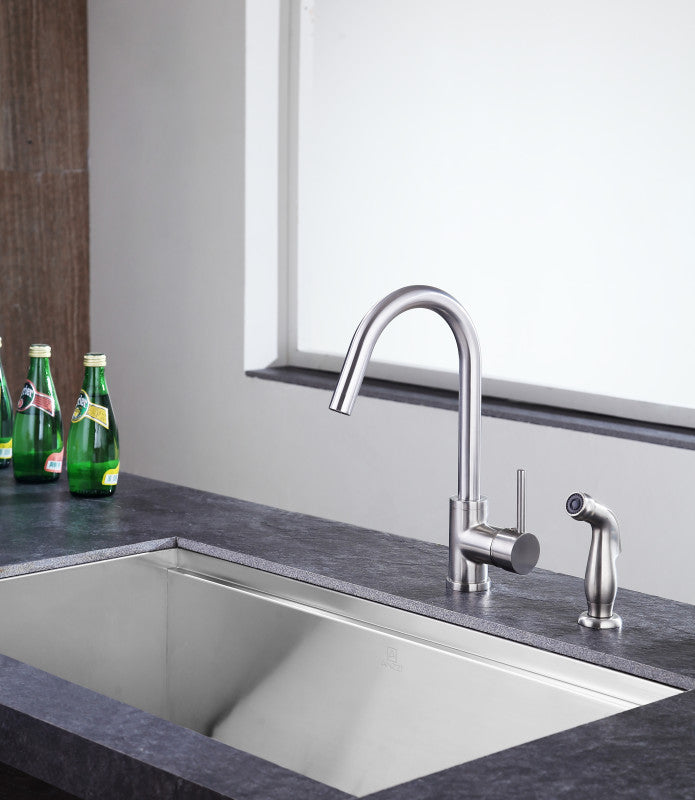 Farnese Single-Handle Standard Kitchen Faucet in Brushed Nickel