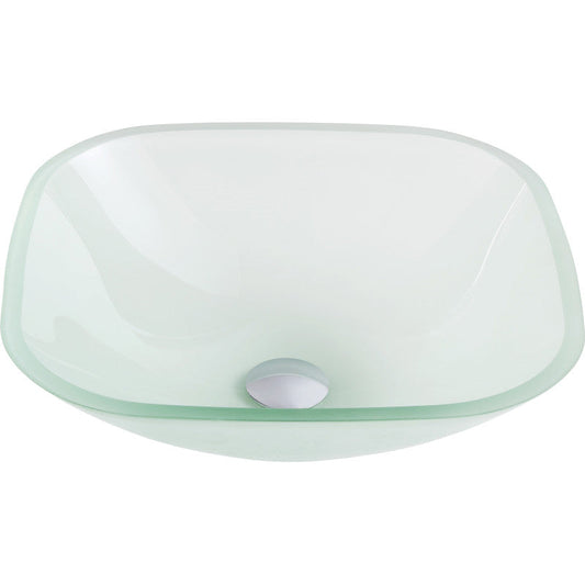 LS-AZ081 - Vista Series Deco-Glass Vessel Sink in Lustrous Frosted Finish