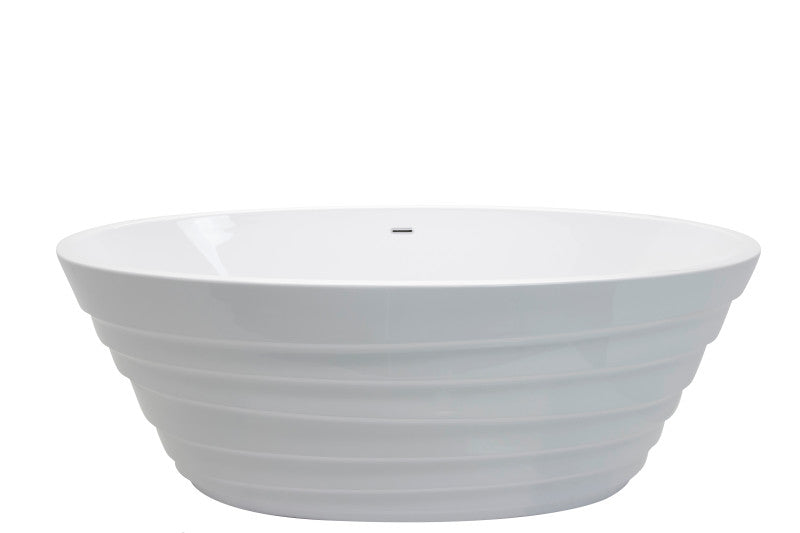 FT-AZ068 - Nimbus 5.6 ft. Acrylic Center Drain Freestanding Bathtub in Glossy White