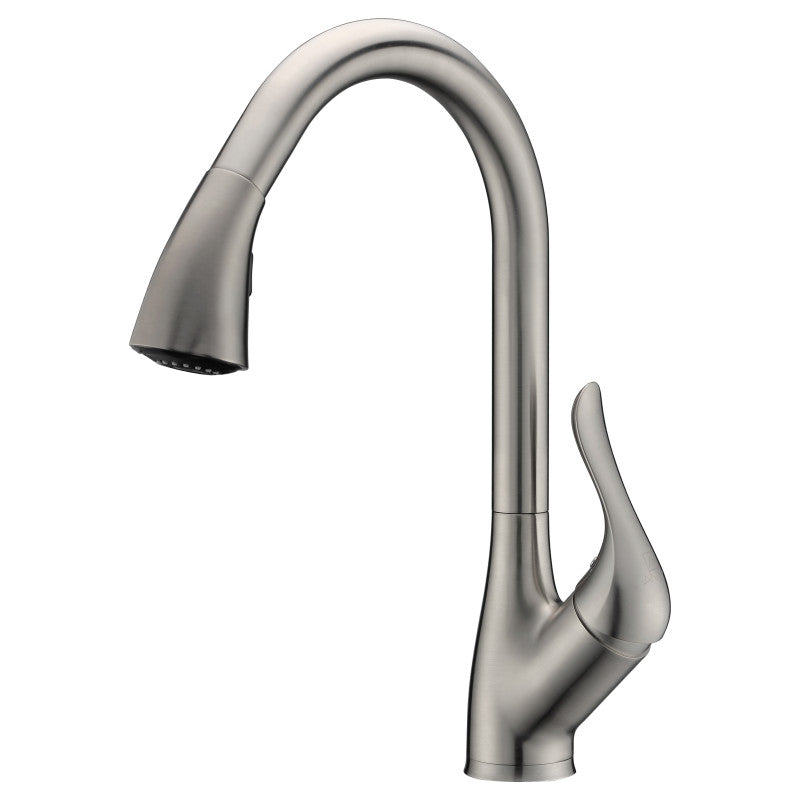 Accent Series Single-Handle Pull-Down Sprayer Kitchen Faucet in Brushed Nickel