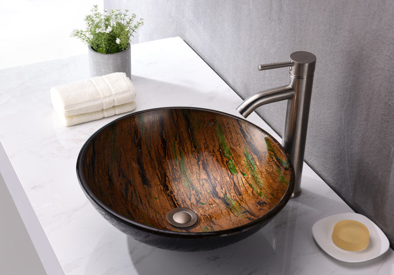 Gwazeni Series Vessel Sink in Shifting Earth