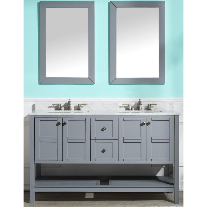 Montaigne 60 in. W x 35 in. H Bathroom Vanity Set in Rich Gray