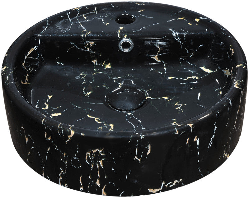 Rhapsody Series Ceramic Vessel Sink in Neolith Marble Finish