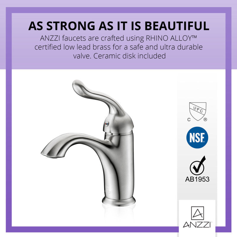 Arc Series Single Hole Single-Handle Low-Arc Bathroom Faucet in Brushed Nickel