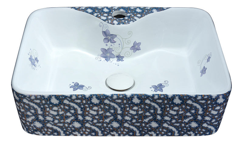 Cotta Series Ceramic Vessel Sink in Blue