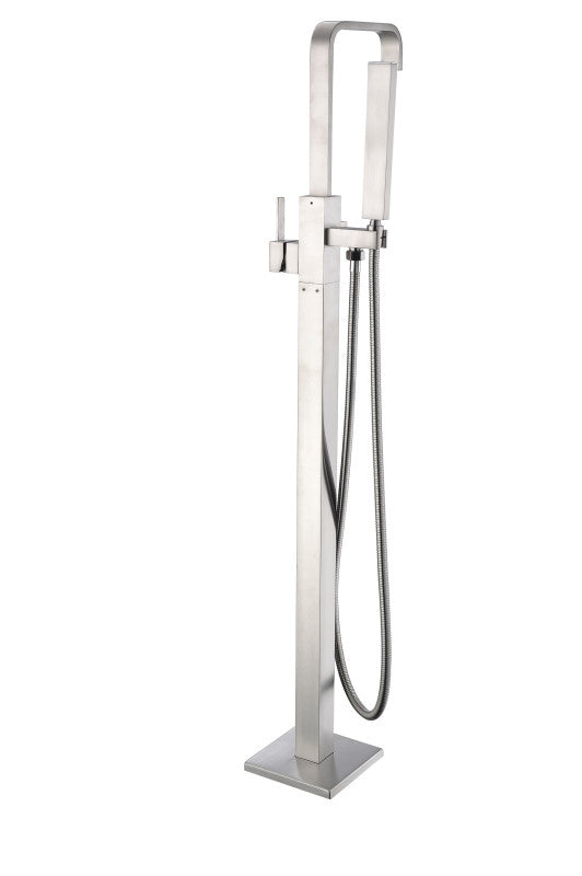 Victoria 2-Handle Claw Foot Tub Faucet with Hand Shower in Brushed Nickel