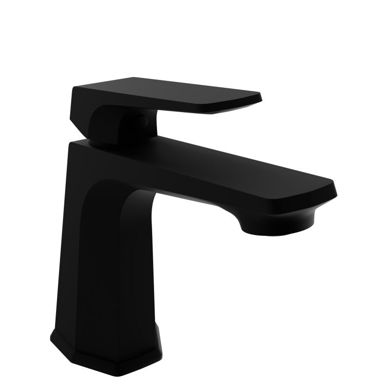 ANZZI Single Handle Single Hole Bathroom Faucet With Pop-up Drain in Matte Black