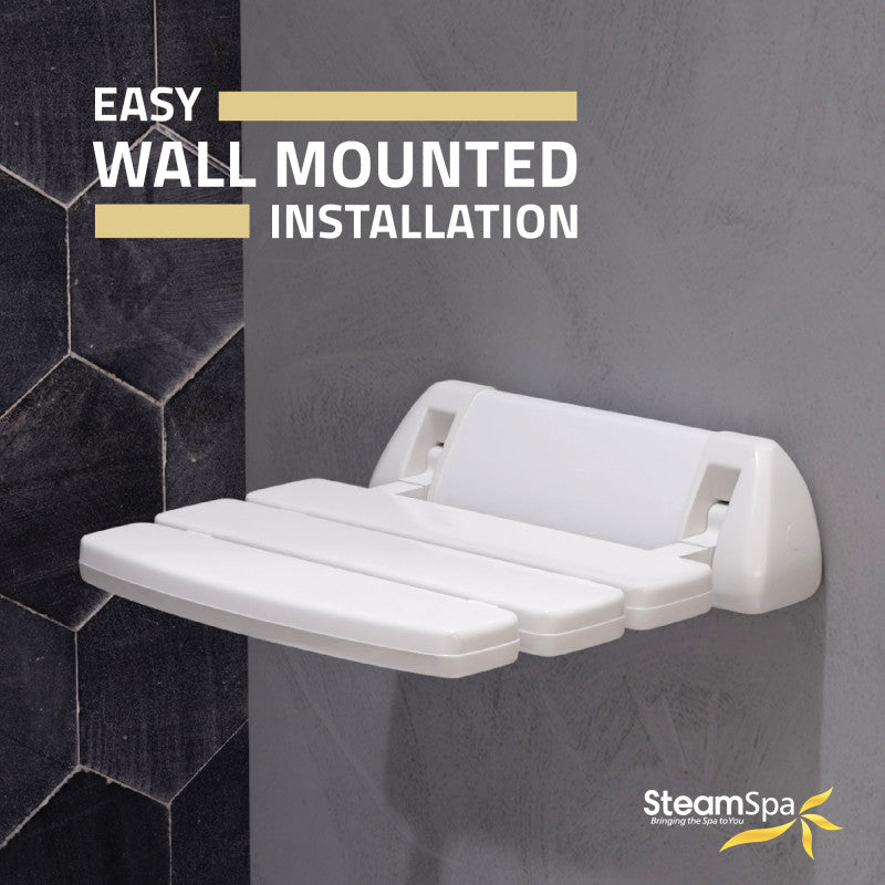 Class 13.78 in. Wall Mounted Folding Shower Seat