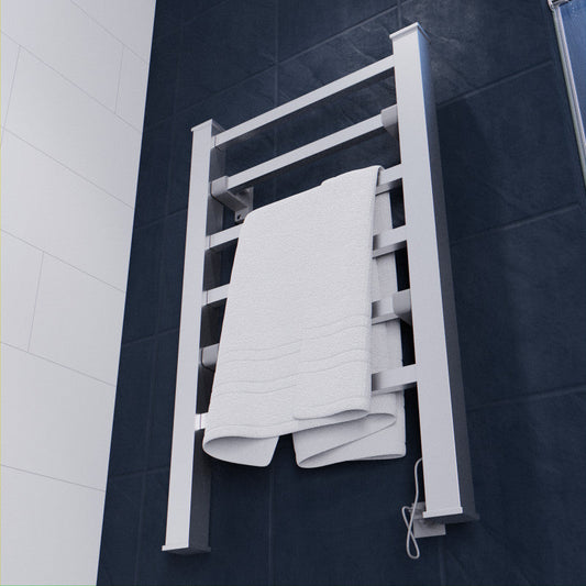 ANZZI Naples 6-Bar Aluminum Wall Mounted/Free Standing Electric Towel Warmer Rack