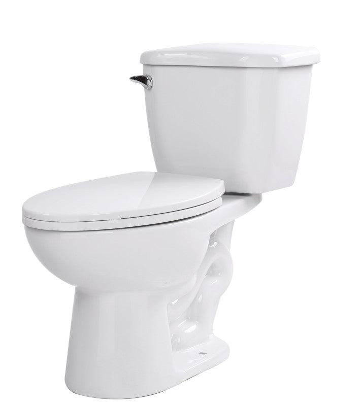 Kame 2-piece 1.28 GPF Single Flush Elongated Toilet in White