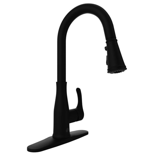 Sifo Hands Free Touchless 1-Handle Pull-Down Sprayer Kitchen Faucet with Motion Sense and Fan Sprayer in Matte Black