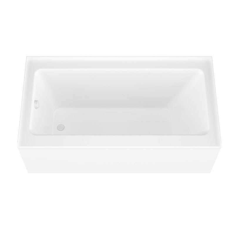 Anzzi 5 ft. Acrylic Left Drain Rectangle Tub in White With 48 in. x 58 in. Frameless Tub Door in Polished Chrome