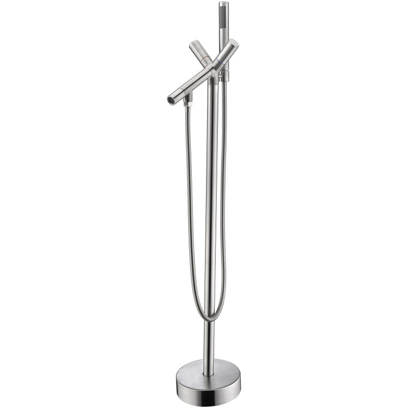 Havasu 2-Handle Claw Foot Tub Faucet with Hand Shower in Brushed Nickel