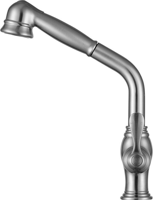 Del Moro Single-Handle Pull-Out Sprayer Kitchen Faucet in Brushed Nickel