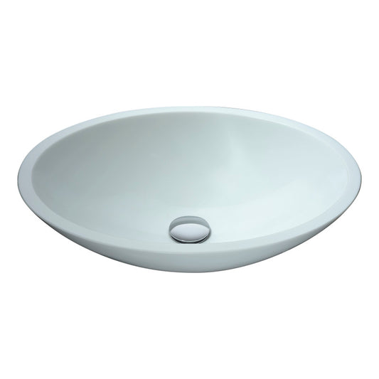 Warika Series Deco-Glass Vessel Sink in White