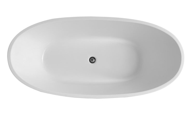 Cross Series 5.58 ft. Freestanding Bathtub in White