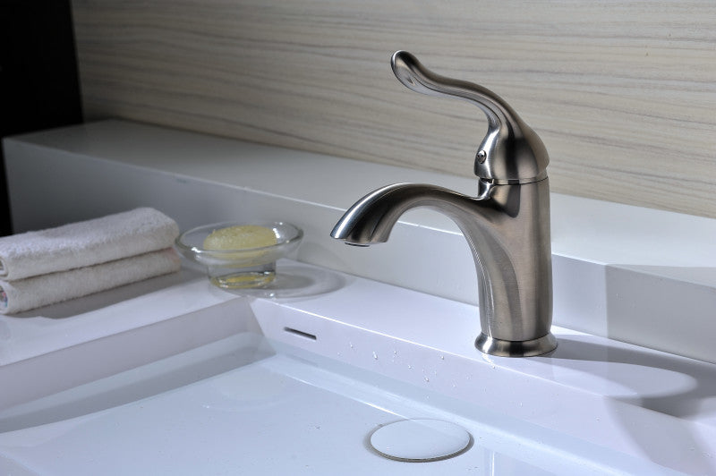 Arc Series Single Hole Single-Handle Low-Arc Bathroom Faucet in Brushed Nickel