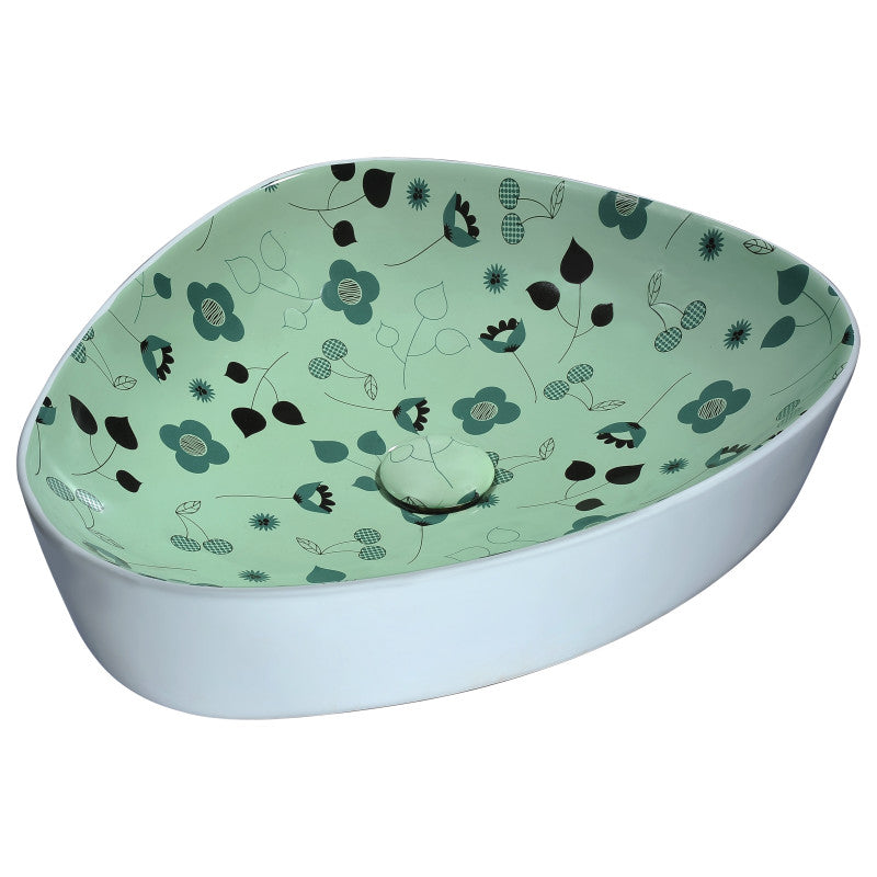 Franco Series Ceramic Vessel Sink in Mint Green