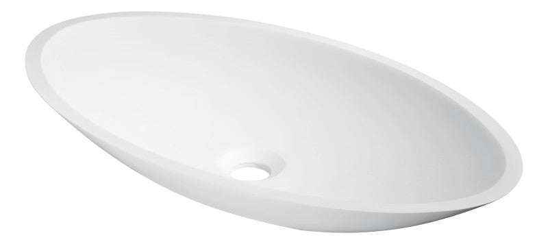Achillies Solid Surface Vessel Sink in White